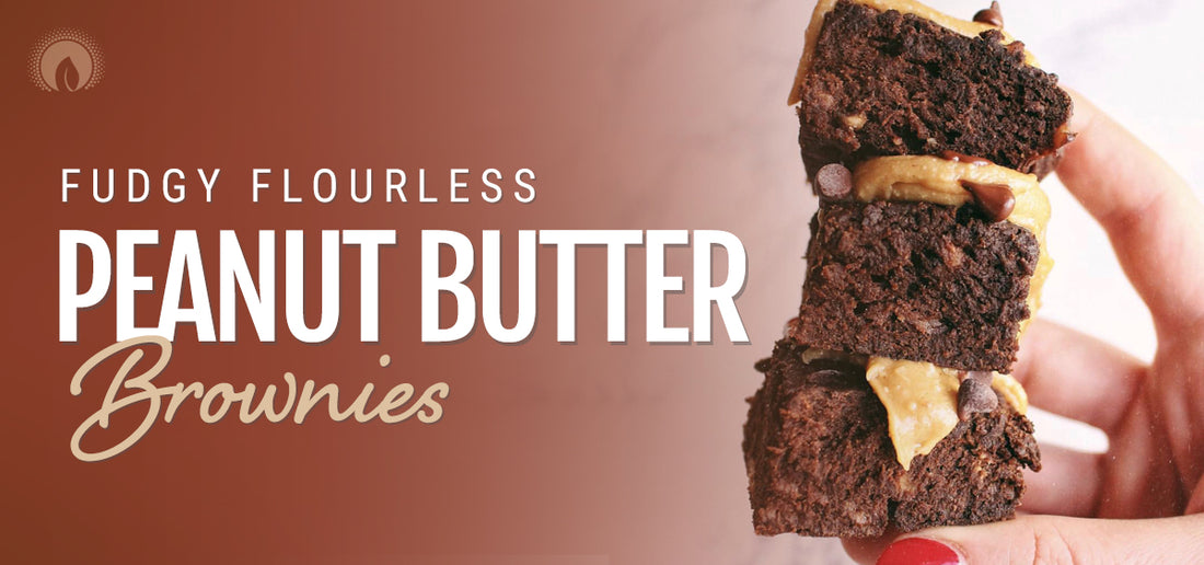 Fudgy Flourless Peanut Butter Brownies